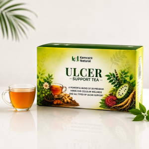 Kemcare Natural Ulcer Support Tea – Premium 28-Herb Digestive Wellness Blend
